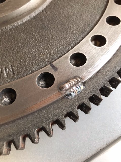 Starter ring, Adapter Ring and Flywheel Tack Weld.jpeg